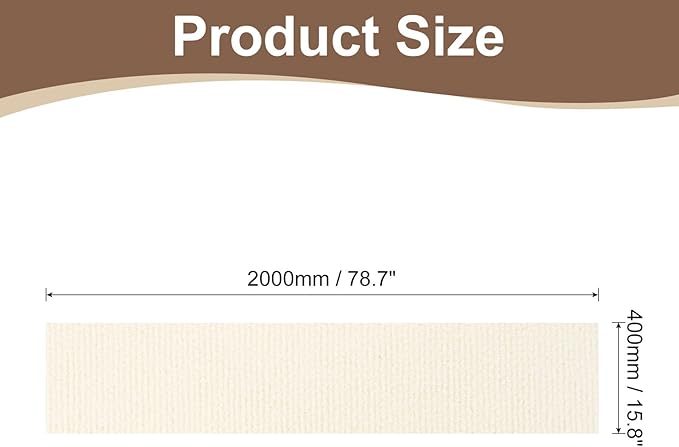 uxcell Self-Adhesive Cat Scratching Mat, 1 Roll 78.7" x 15.8" Couch Protector from Cat Claws for DIY Sofa, Wall, Doors, Cut Anti Cat Scratch Pad Carpet Mat, Beige