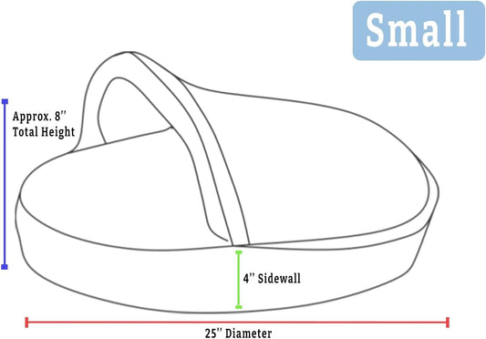 Snoozer Luxury Cozy Cave Pet Bed, Wag Collection, Small - Ramey Gray