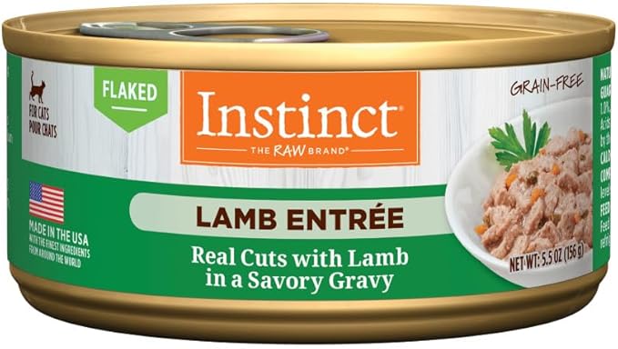 Instinct Flaked Entrée Wet Canned Cat Food - Lamb, 5.5 oz. Cans (Pack of 12)