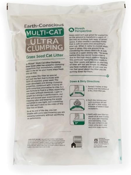 So Phresh Extreme Clumping Unscented Grass Seed Cat Litter 10 lbs.