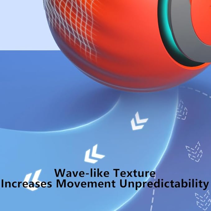 Speedy Sprint Ball 2.0 with Feather Tail Cat Toy, Smart Interactive Toys for Bored Indoor Kitten, Automatic Rolling Ball Enrichment, Turbo Electric Kitty Self Moving Rope, Rollie Pet Chase Robot Mouse