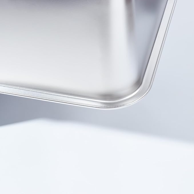 Stainless Steel Cat Litter Box-6" High Side Metal Litter Box,XLarge Stainless Steel LitterBox,Cat LitterBox for Big Cats or Rabbit，Puppy，Non Stick, No Smell, Easy to Clean