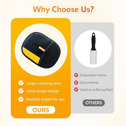 soputry Pet Hair Remover Gloves, 2025 New Electrostatic Gloves Pet Hair Glove Reusable Cat Grooming Hair Mitt Glove