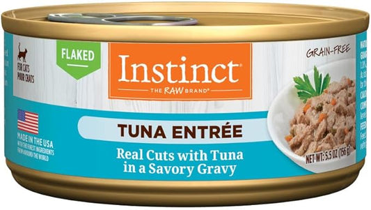 Instinct Flaked Entrée Wet Canned Cat Food - Tuna, 5.5 oz. Cans (Pack of 12)