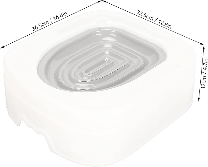 Luqeeg Professional Cat Trainer, Reusable Urinal Seat with Blue Tray, Teach Cat to Use Toilet (Grey)