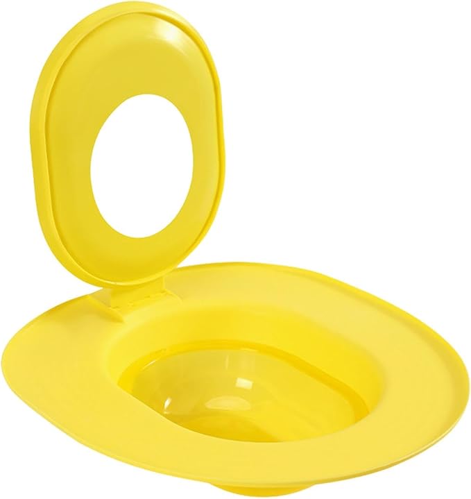 Cat Toilet Seat Training Kit,Removable Pet Toilet Training System,Washable Cleaning Pad for Cats,Reusable Plastic Trainer for Pet Cleaning,Portable Trainer for Home Pet Shop Pet Care (Yellow)