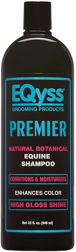 EQyss Premier Equine Horse Shampoo - Conditions and Moisturizes Coat, Enhances Color, Promotes Shine - Safe for All Horses & Pets, pH Balanced, USA Made