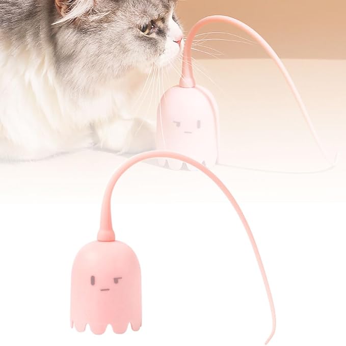 Indoor Cat Toys, Most High-Tech Electric Cat Toy, Interactive Cat Toy Cat Wand Toy for Indoor Cats, Rechargeable Automatic Cat Interactive Toy for Bored Indoor Adult Cats (Pink)