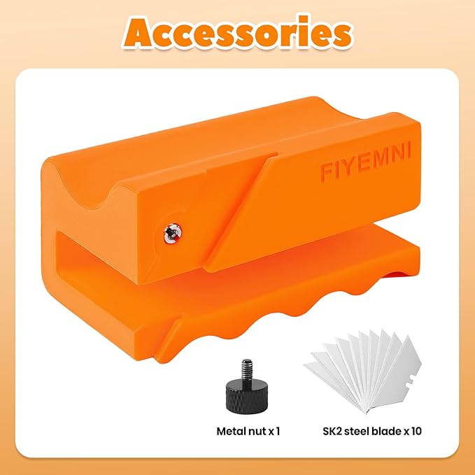 Cardboard Cutter for Cat Scratchers, Cut 1.6" Wide Cardboard Strips, 3D Printed Cat Scratcher Cardboard Cutter, Cardboard Box Cutter Tool, Includes 10 Blades, Orange