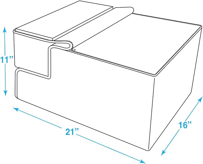 Best Pet Supplies Dog Stairs & Steps - Foam Steps for Small Dogs & Cats, Non-Slip Indoor Balanced Pet Step Support, Dog Ramp, No Assembly, Brown Linen, Foldable 3-Step (16.5-inch Height)