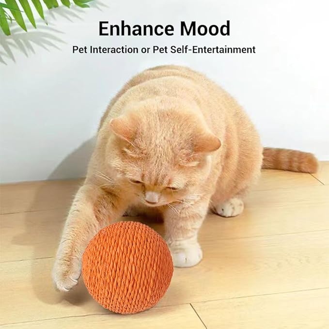 Extra Large 4-Inch Sisal Cat Ball Toy (Pink)