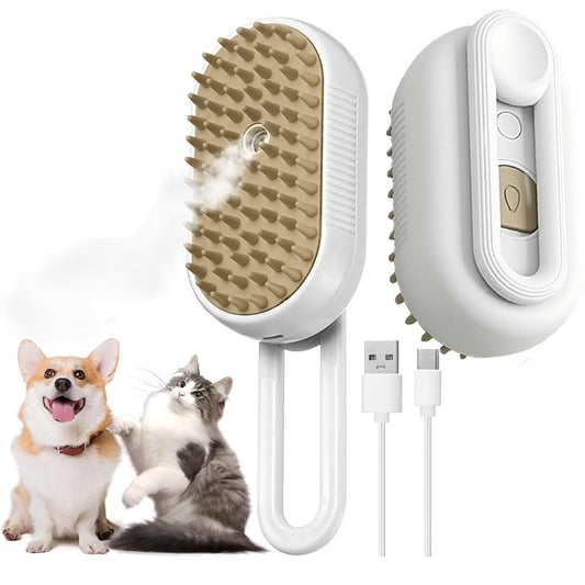 Cat Hair Brush, Dog Hair Brush, Cat Steam Brush, Rechargeable Steam Brush for Cats and Dogs, Skin Friendly Deshedding Grooming Tool for Dogs Cats With Pet Supplies Accessories