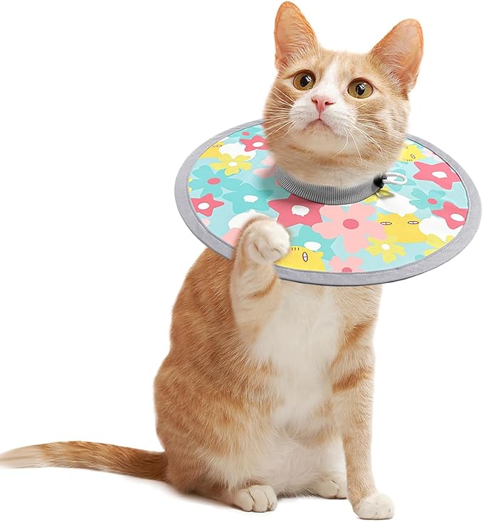 LOS ANDES Cat Recovery Collar - Adjustable Protective Collar Alternative, Prevents Licking Wounds, Lightweight for Kitten & Puppy