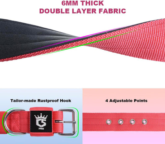 TSPRO Tactical Dog Collar 1.5 Inch Wide Thick Dog Collars with Heavy Duty Metal Buckle, Durable, Strong, Adjustable for Medium to Large Dogs (Yellow M)