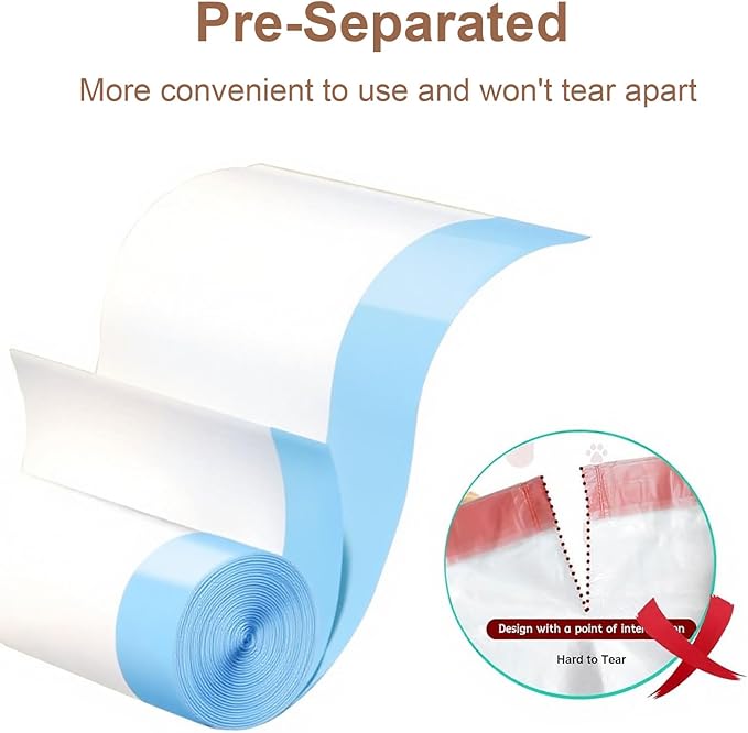 54 Pack Litter Box Liners Compatible with Safe Pets ScoopFree Crystal Pro Cat Litter Box, Large Cat Waste Poop Bags with Drawstring Heavy Duty Tear-free- 37" x 13"(Cardboard NOT Included)