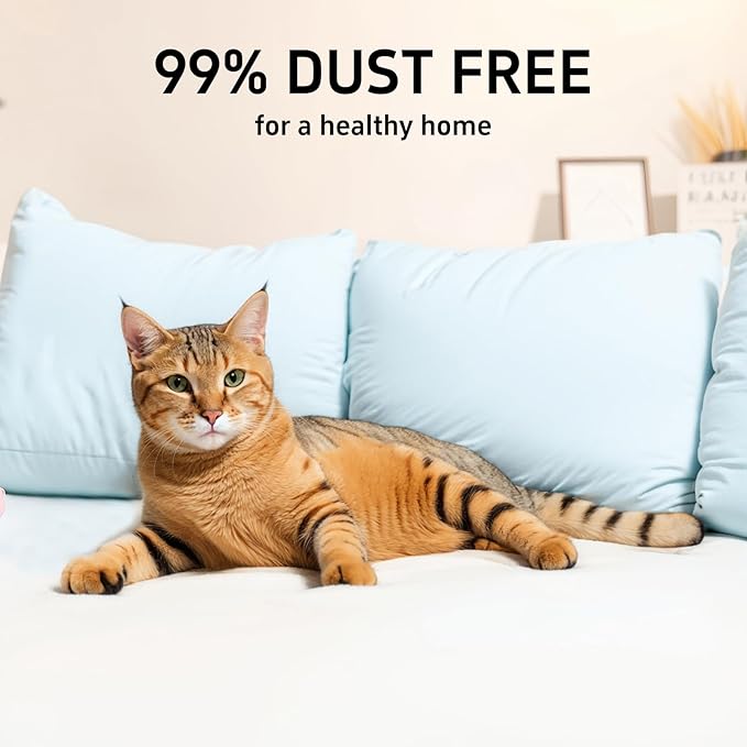 2Bags 5-in-1 Tofu Cat Litter, Mixed Cassava, Bentonite, Baking Soda, SAP, Natural Plant, Fast Clumping, Strong Water Adsorption & Deodorization, No Tracking, Dust-Free, Flushable, (7.9lbs x 2)