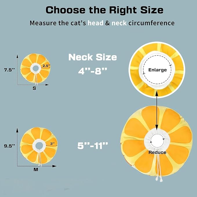 Cat Cone Collar Soft Kitten Donut, Cat Cones to Stop Licking After Surgery and Scratching, Waterproof Elizabethan e Collar for Cats After Neuter, Adjustable Comfy Neck Cone Pillow for Kitty