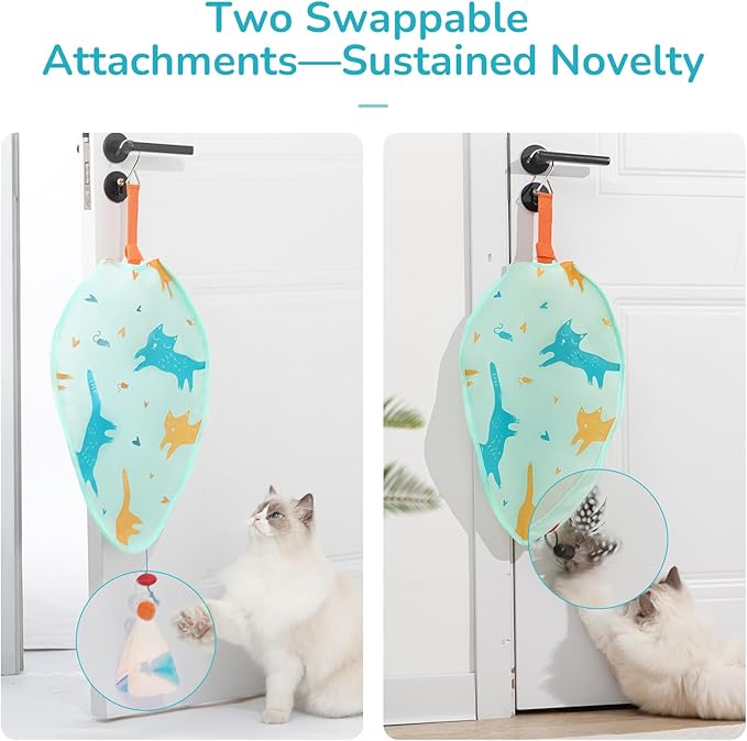 Interactive Cat Toys for Indoor Cats,Rechargeable Automatic Concealed Cat Feather Teaser,Motion Activated Enrichment Toys for Indoor Bored Adult Cats(Color)