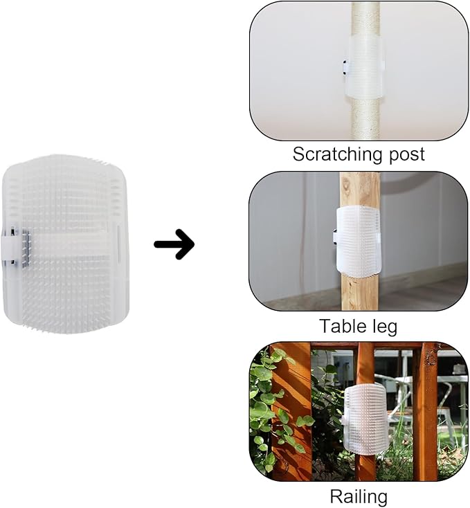 PEEKAB 32" Tall Cat Scratching Post Sisal Rope Scratch Posts with Hanging Ball and Self-Massage Brush Vertical Scratcher for Indoor Cats and Kittens Brown 32inches