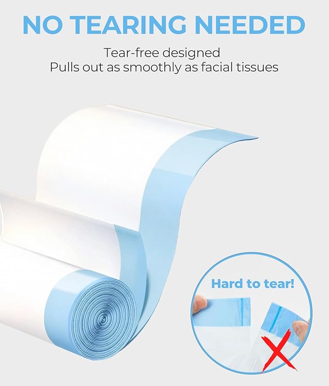 80 Count Automatic Cat Litter Bags Compatible with PURA X/MAX & ScoopFree Clumping, Tear-free & Leak-Proof Self-cleaning Cat Litter Robot Waste Bags with Durable Drawstring for Litter Box 21" x 11"