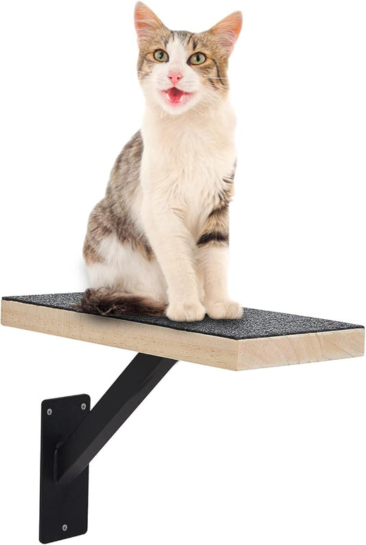 Cat Climbing Steps - Sturdy Metal Wall Steps & Shelves, Indoor Cat Furniture & Perch, Hammock Bed, Easy to Install