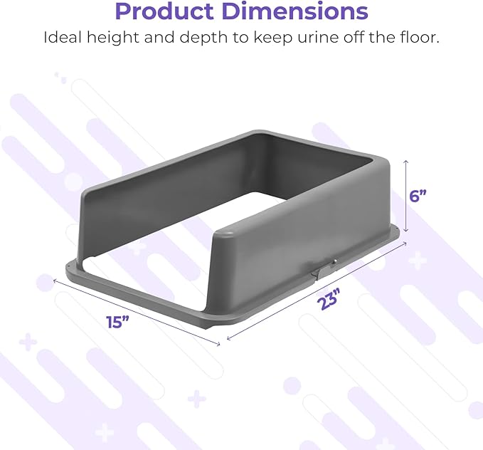 iPrimio XL Cat Litter Box Enclosure - 23"x15"x6" Stainless Steel Litter Enclosure for Big Cats - Cat Litter Box Lid Only Design for Use with XL Pans - Patent Pending Cover Only