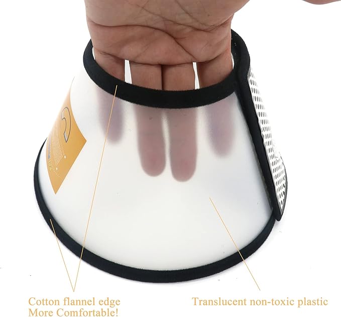 Plastic Pet Recovery Collars & Cones for Dogs and Cats After Surgery Adjustable Dog Neck Cone Surgical Elizabeth E-Collar Prevent Biting and Stop Licking Wound (XS)