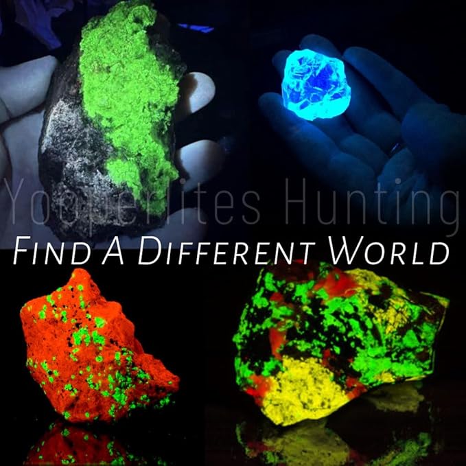 365NM UV Blacklight Flashlight, 4-core Filtered LED, High Power and Long Range Professional Grade Beam for Yooperlite Hunting, Detection of Pet Urine, Resins and Professional Applications