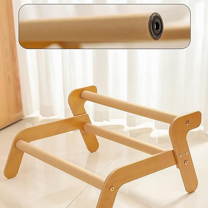 The Claw Lounge, Cat Sisal Chair, 2 in 1 Cats Hammock Lounge, Wear-Resistant Scratching Pad Lounge Chair, Cat-Friendly Summer Breathable Fabric for Indoor Cats (Linen)