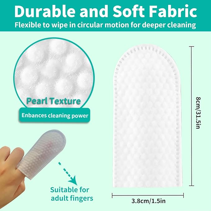 Pet Dental Finger Wipes for Dogs & Cats | Teeth Cleaning Wipes with Natural Formula | Remove Plaque & Tartar | Fresh Breath, Safe & Gentle (50 Count)