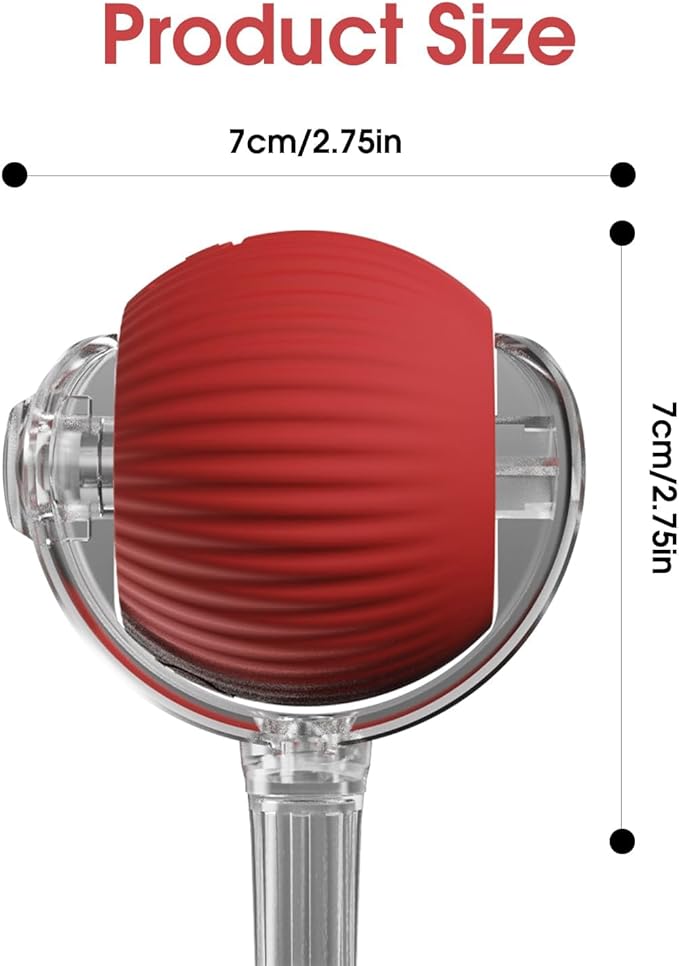 Interactive Dog & Cat Electric Active Toys - Smart Rolling Ball for Dogs & Cats, Rechargeable (Red)