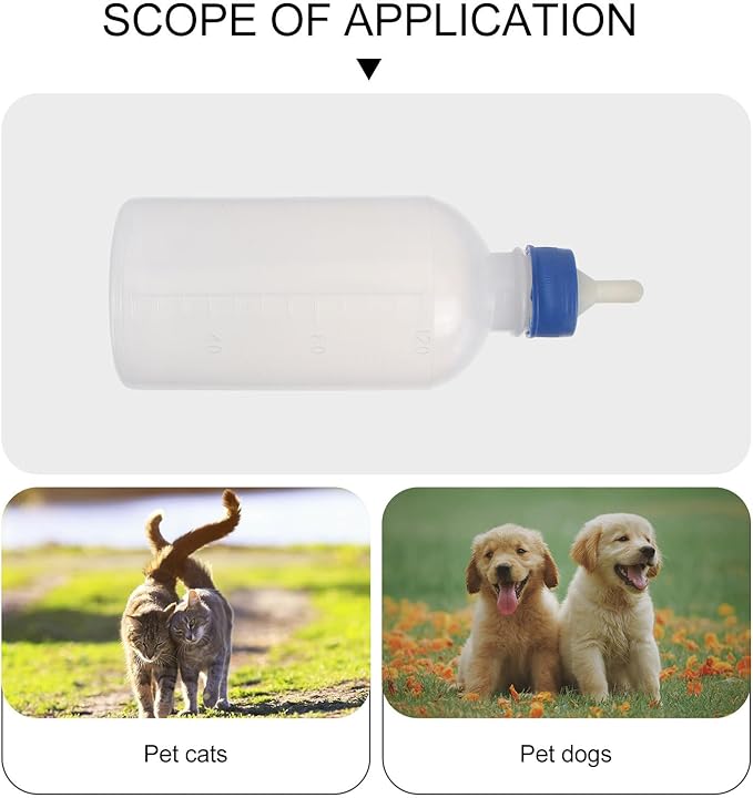 POPETPOP Pet Feeding Bottle,5pcs Dog Cat Nursing Bottle Animal Nurser Bottle Lamb Feeding Bottle Goat Bottles Feeding Milk Bottle Feeding Supplies for Piglet Goat Calf 120ml