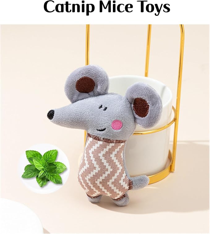 25 PCS Assortment of Cat Toys - Hanging Door Cat Toy,Catnip Toys,Feather Teaser,Mice,Colorful Balls & Bells.Perfect for Kittens,Cats,and Puppies