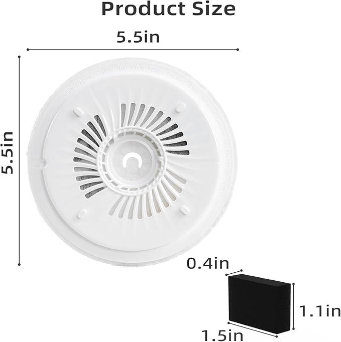 Upgraded Filter Units 3.0 for Cat Water Fountain E versweet 2S/3/3 Pro, E versweet Solo 2/Solo SE, Replacement Filter Activated Carbon and Fiber Cotton for Clean Water (10 Filters+ 10 Sponges)
