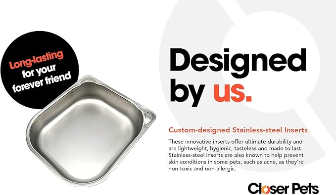 Closer Pets C200 2 Meal Timer-Controlled Automatic Pet Feeder - for Cats and Small Dogs, Wet or Dry Food, Stainless Steel Bowl Inserts and Ice Pack, up to 0.88 lb Each, White