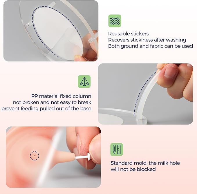 Nursing Nipple for Kittens,Puppy Milk feeders for Multiple Puppies with 4 Nipples & Support Base,Smooth Flow Nipple for Kittens,Ideal Replacement for Nursing Bottle kit,200ml Capacity(Pink)