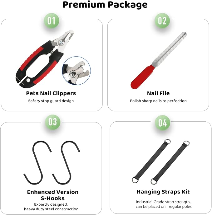 Guzekier Cat Grooming Hammock Harness for Cats, Cat Nail Clipper