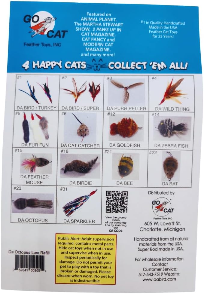 GoCat Da Octopus Lure Cat Toy Refill, 1 Count