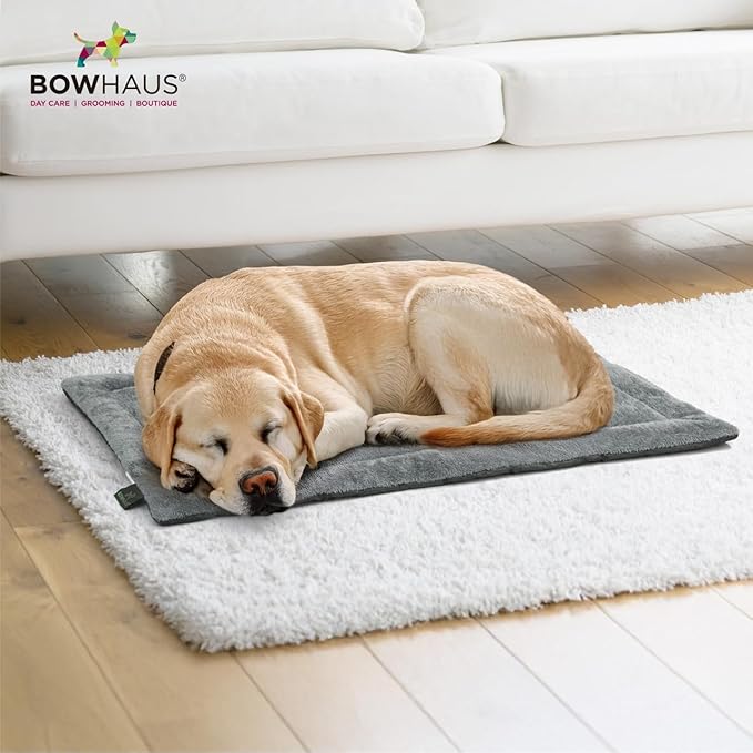45.3" x 26.8” Machine-Washable Fluffy Dog Bed for 48" Kennel, Soft Crate Mat with Non-Slip Bottom, Cozy Pet Pad for Sleeping, Large Dog Kennel Flat Bed