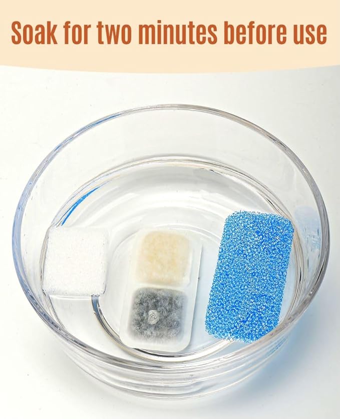 oneisall 8 Pack Replacement Filters for PWF-001 2L/67oz Cat Water Fountain Stainless Steel Water Fountain for Cats Inside, 3 Filtration System