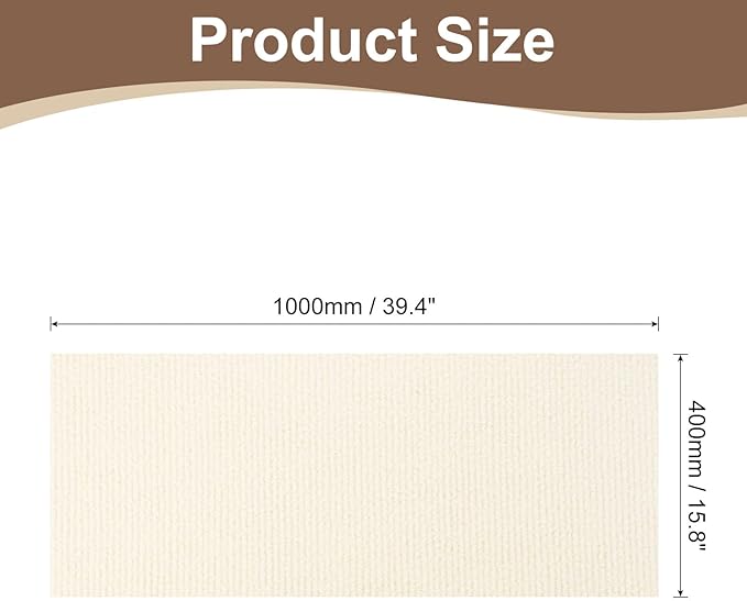 uxcell Self-Adhesive Cat Scratching Mat, 1 Roll 39.4" x 15.8" Couch Protector from Cat Claws for DIY Sofa, Wall, Doors, Cut Anti Cat Scratch Pad Carpet Mat, Beige