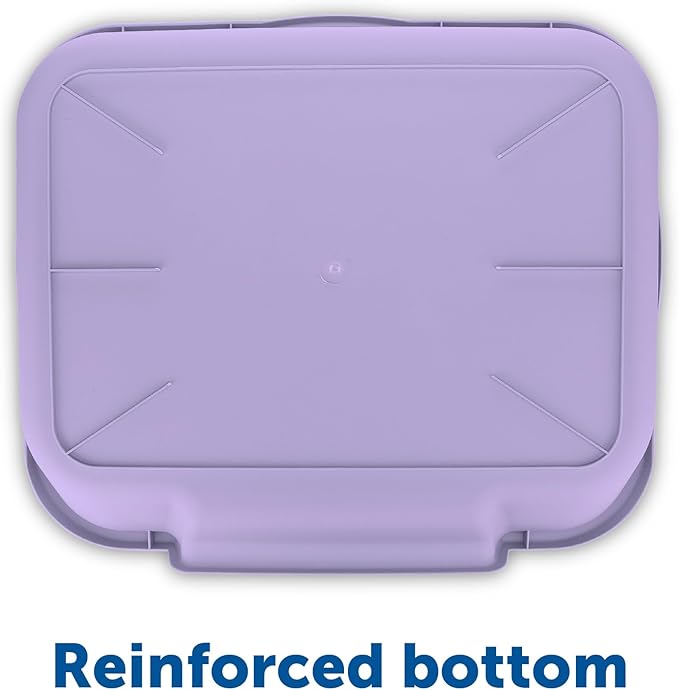 KittyGoHere Senior Cat Litter Box 1 Pack, Large Storybook Lavender Low Entrance Kitty Litter Box, Sized for Cats Comfort, Perfect for Senior and Arthritic Cats, Made in USA