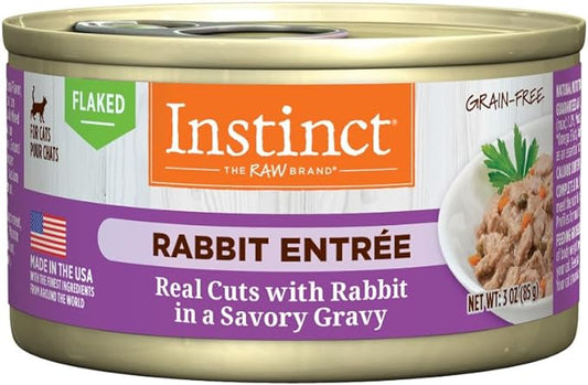 Instinct Flaked Entrée Wet Canned Cat Food - Rabbit, 3 oz. Cans (Pack of 24)