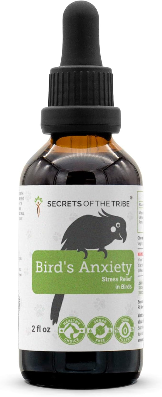 Birds Anxiety | Natural Herbal Dietary Pet Supplement for Birds | Support Stress Relief | Alcohol-Free Extract, Chamomile, Lemon Balm, Lavender, Linden, Fennel 2 oz