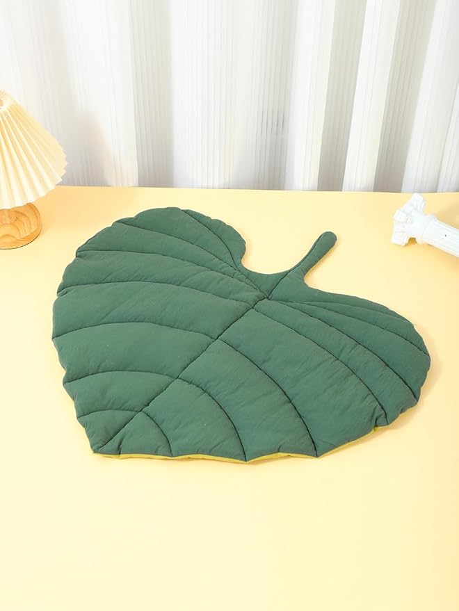 Leaf Shape Cat Nest Dog Double-Sided Mattress Pad Warm Comfortable Floor Cover Indoor Accessories (Heart Leaves)