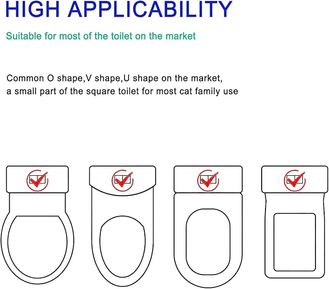 Cat Toilet Training Systems,Cat Toilet Training Kit,Reusable Plastic Trainer for Pet Cleaning with 1 Replaceable Cat Feather Toy,Litter Boxes (Pink)
