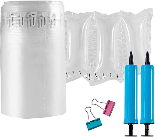 Air Pillows for Shipping with pump 400 Count Inflatable Packaging Air Bags, Alternative to Packing Peanuts, Packing Box filler Purse Stuffers for Shape 3.54" x 7.87"
