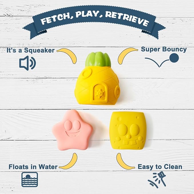 Squeaky Dog Toys for Medium Dogs - Soft Latex Squeaky Dog Ball, Cute Funny Squeak Squeaky Pants Pet Toys