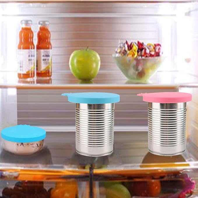 Can Lids | 4 Pack | Universal BPA Free Silicone Pet Food Can Covers | Fit Most Dog Cat Food Canned (Mix Color 4)