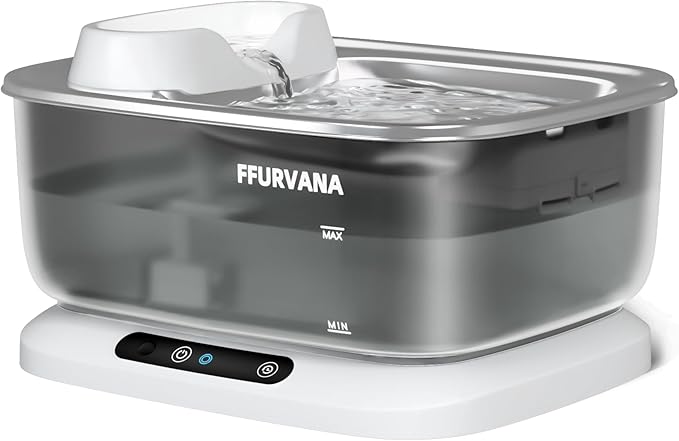 Pet Water Fountain, for Large Dogs, 68 Days Battery Life, 7L Smart Dog Drinking Fountain, Quiet Design, Dual Modes (Wireless & Wired), Food-Grade Stainless Steel for Multi-Pet Homes